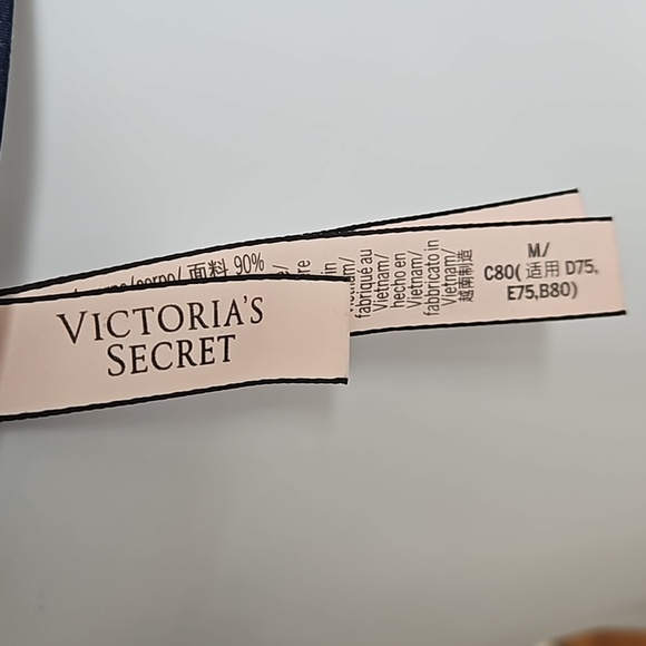 Victoria's Secret Front Close Navy Bralette Size Medium - Picture 4 of 5